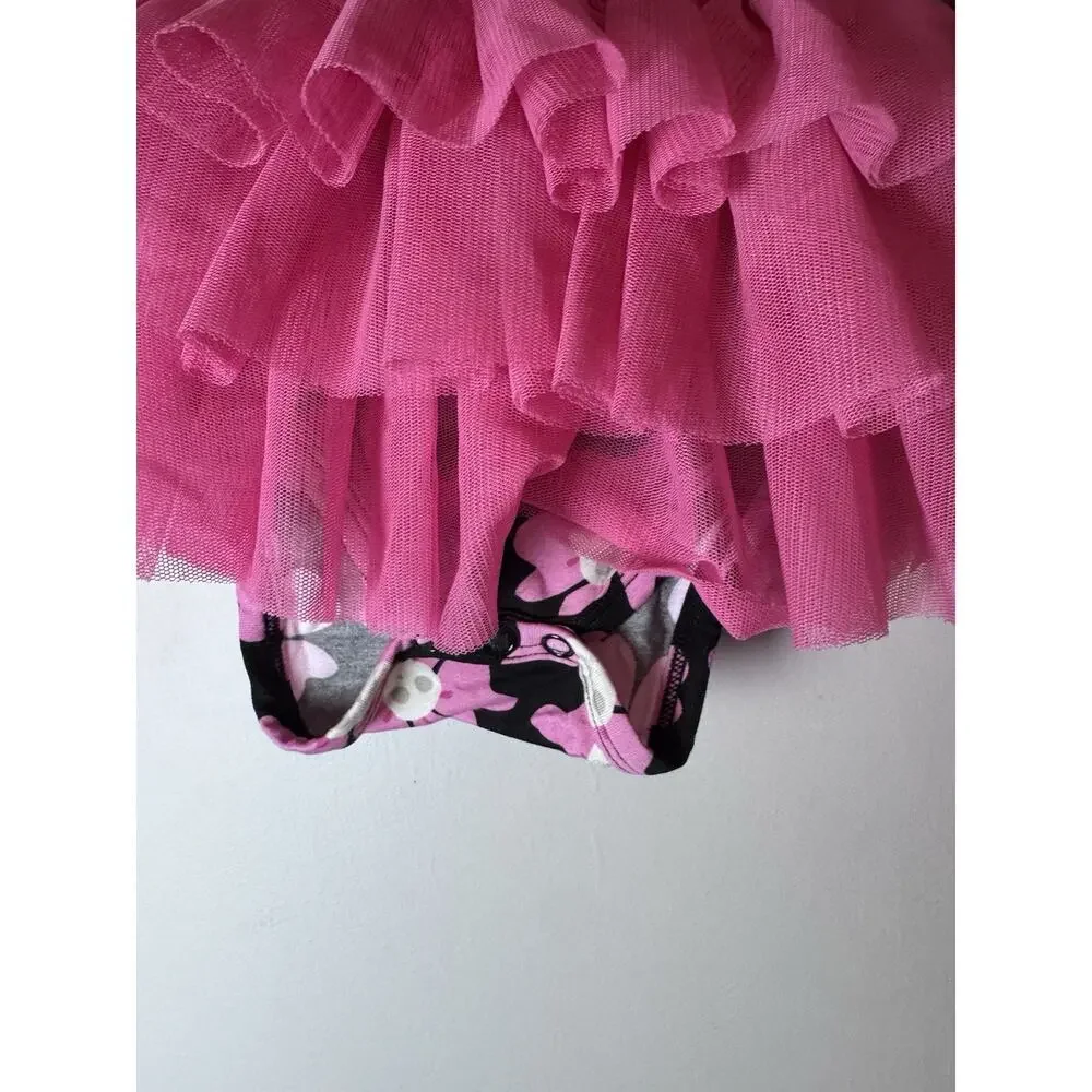 Posh Peanut Bamboo Long Sleeve Tulle Dress Girl Fall Halloween 0-3 Months NEW